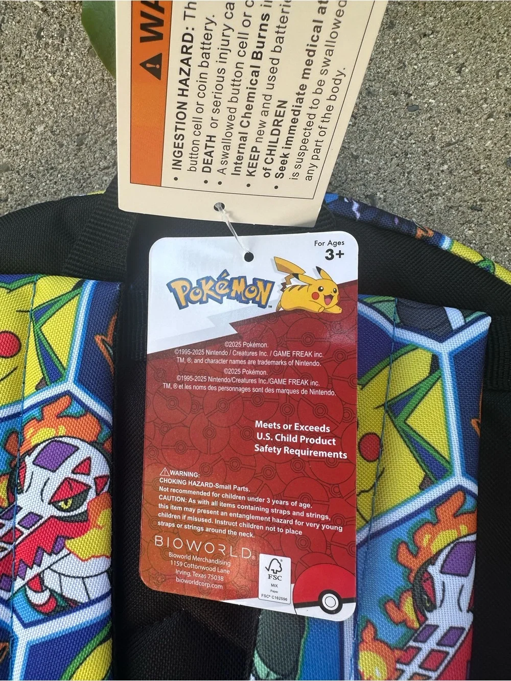 Pokémon Pikachu 17” Light Up Backpack + TCG Card Pack NWT